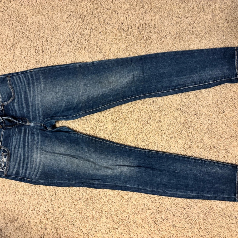 Buckle Dark Blue Skinny Jeans